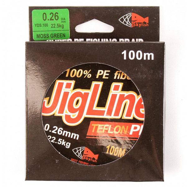Шнур плетеный JigLine Teflon PE 0,10 мм 100 метров в Саратове